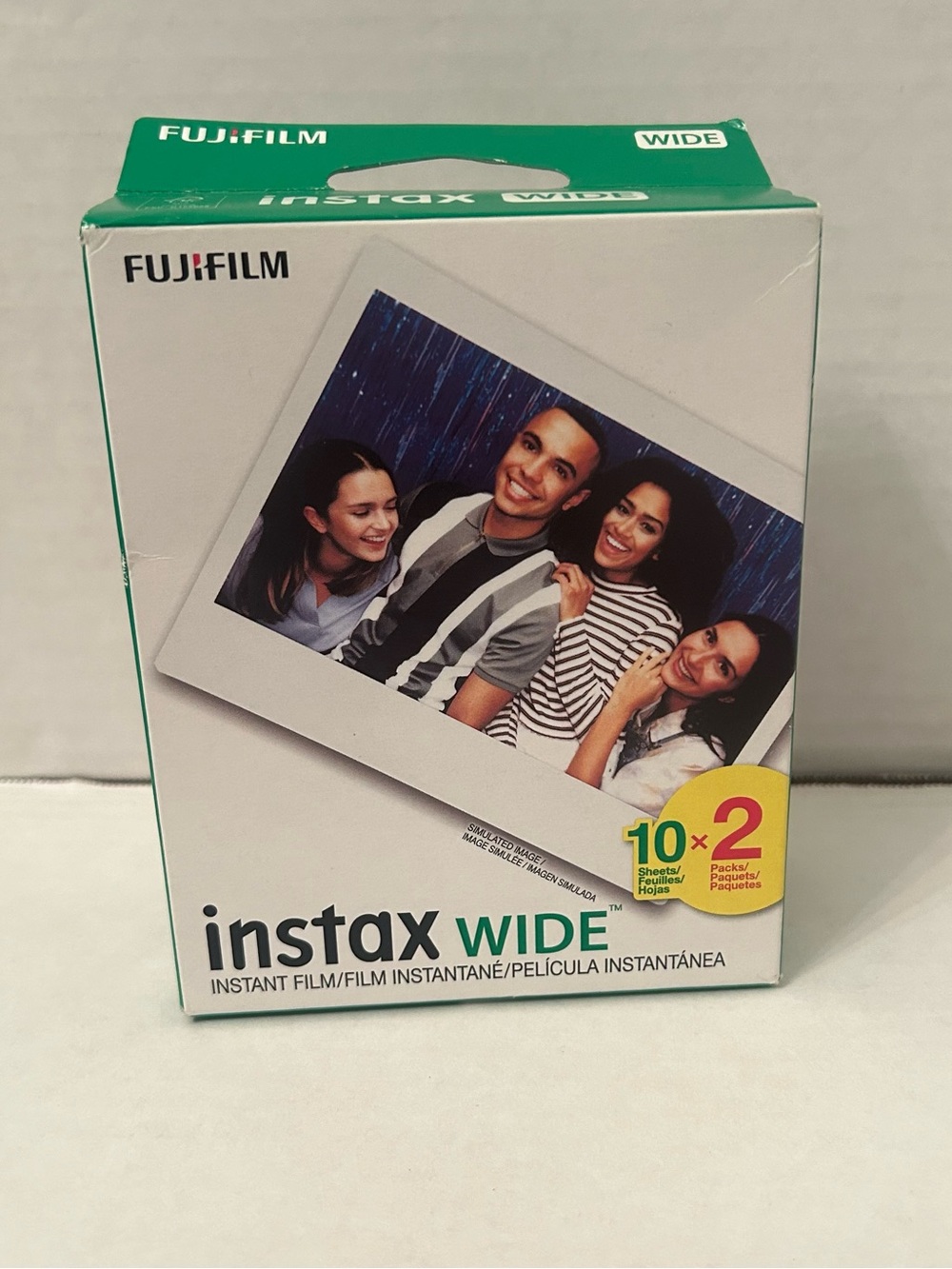 Fujifilm instax WIDE Instant Film Pack - White Border with Green Box Accents